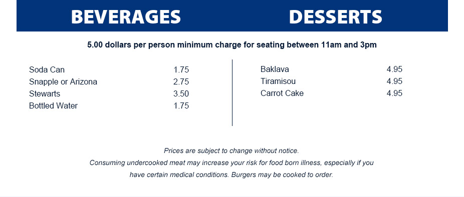 Beverages and Desserts